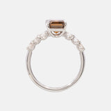 Bruine Diamant & Diamant Pavé Ring 14 karaat goud