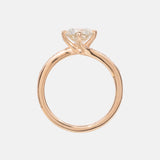 Diamant Solitaire Pave Ring 14 karaat goud
