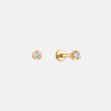 Diamant Stud Piercing 14k geelgoud