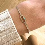 Rolo Mint Emaille Armband 14k goud